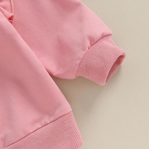Newborn Baby Girl Oversized Sweatshirt Ruffle Long Sleeve Crewneck Cotton Pullover Sweater Tops Toddler Fall Clothes in Saudi Arabia