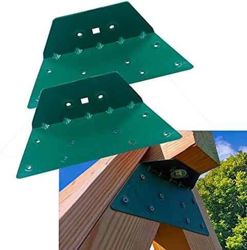 SIWOOD 2 قطعة من ملحقات التأرجح الخشبية بإطار EZ، دعامة إطار على شكل حرف A لشعاع التأرجح، تركيب التأرجح، دعم عالي القوة، أخضر in Kuwait