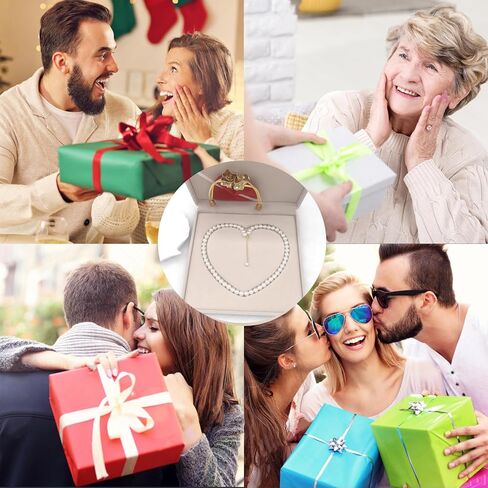 قلادة اللؤلؤ للنساء الأبيض جولة اللؤلؤ القلائد مجموعة الذهب سلسلة ممتدة AAA جودة المياه العذبة مثقف اللؤلؤ الحقيقي 18 بوصة مجموعة مجوهرات in Kuwait