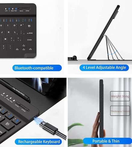 4-in-1 Mini Wireless Keyboard Case for Galaxy Z Fold 8/Fold8 Ultra/7/6/5 in Kuwait
