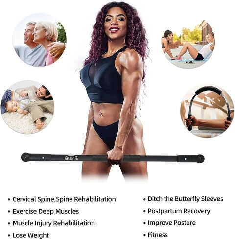 Arideia body physical therapy,shoulder tube baseball,elastic fitness bar for exercise equipment, high-frequency fitness bar suitable for home fitness. in Saudi Arabia