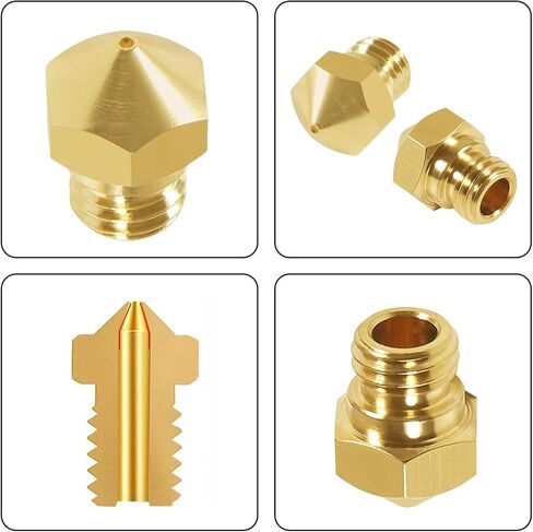 24pcs MK10 Nozzles M7 0.2 mm 0.3 mm 0.4 mm 0.5mm 0.6 mm 0.8 mm 1.0 mm 3D Printer Brass Extruder Head Hotend Nozzles for D4/I3/Dremel Makerbot 2 1.75mm Filament 3D Printer in Saudi Arabia