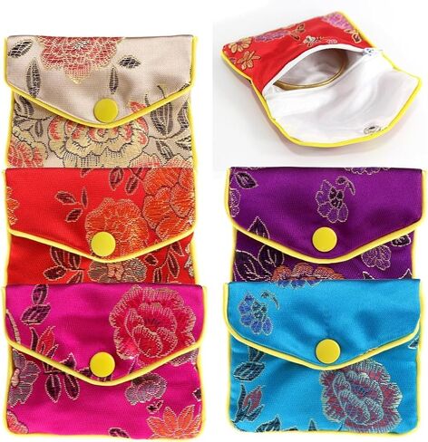 JJLFresheners Red Jewelry Storage Bags Silk Silk Bag Silk Pouch Chinese Tradition Pouch Purse Gifts Jewels Organizer Jewelry Accessories in Saudi Arabia
