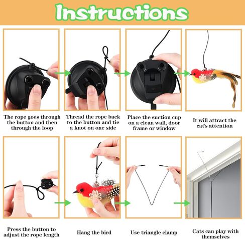 xlsxexcl 12 جهاز كمبيوتر شخصى لعبة القط كوب الشفط، الطيور التفاعلية محاكاة لعبة القط مجموعة شفط كأس ألعاب القط للقطط الداخلية تحلق الطيور لعبة القط ألعاب القط اللعب الذاتي الطيور لعبة القط التفاعلية للقطط الداخلية in Kuwait