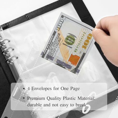 WEEAEEW مغلفات تحدي التوفير مع قفل رمز، حافظة توفير المال، حافظة تحدي المال مع مغلفات، تحدي التوفير 100 يوم (وردي) in Saudi Arabia