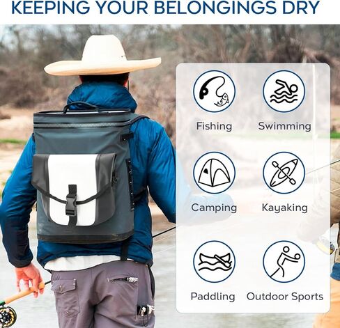 حقيبة جافة مقاومة للماء من WEIGUZC - حقيبة ظهر تكتيكية مقاومة للماء، متوافقة مع مبردات YETI الناعمة وحقائب الظهر وحقائب اليد - حقيبة صغيرة لملحقات YETI Hopper & Cooler، حقيبة YETI Sidekick الجافة in Kuwait