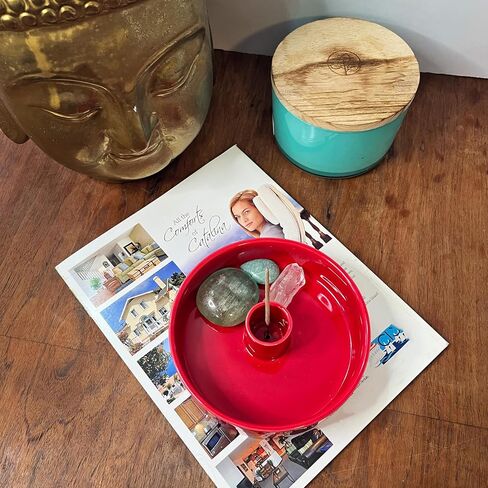 Ceramic Bowl Candle Holder Multi Use Sturdy Large Incense Holder for Palo Santo & Sage Bowl for smudging Incense ash Catcher Incense Plate Modern Incense Holder for Meditation Yoga Spaces (Rose) in Saudi Arabia