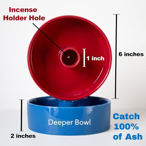 Ceramic Bowl Candle Holder Multi Use Sturdy Large Incense Holder for Palo Santo & Sage Bowl for smudging Incense ash Catcher Incense Plate Modern Incense Holder for Meditation Yoga Spaces (Rose) in Saudi Arabia