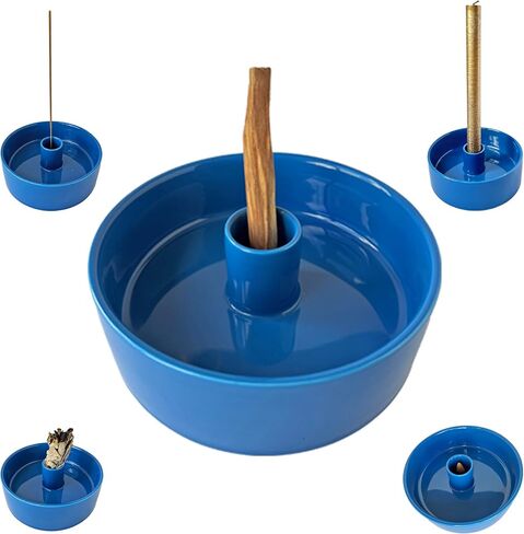 Ceramic Bowl Candle Holder Multi Use Sturdy Large Incense Holder for Palo Santo & Sage Bowl for smudging Incense ash Catcher Incense Plate Modern Incense Holder for Meditation Yoga Spaces (Rose) in Saudi Arabia