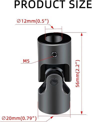 1 قطعة 18X32X74mm العالمي المشترك التوجيه الأسود رمح اقتران ، يتم توصيل المحرك بالعمود الرئيسي لنقل عزم الدوران in Kuwait