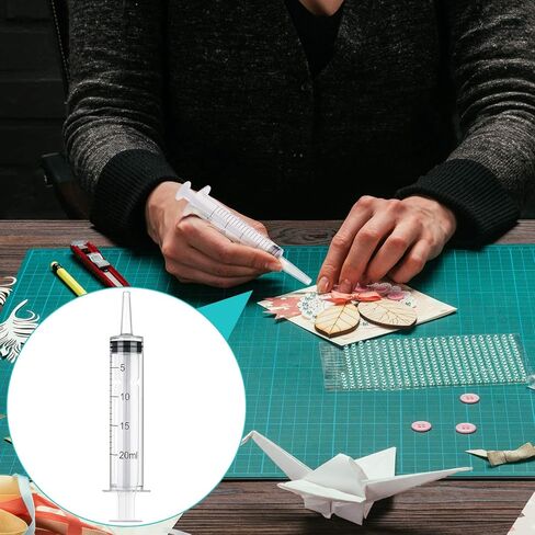 20 عبوة من محاقن بلاستيكية 20 مل/سم مكعب، حقنة قياس سائلة مع حقنة صناعية بدون إبرة للمختبرات قياس السوائل التي تغذي الحيوانات الأليفة وزيت البستنة أو أدوات وضع الغراء in Kuwait