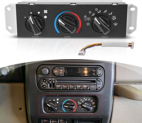55037473AB وحدة لوحة التحكم في المناخ A/C ولوحة التحكم في السخان متوافقة مع 1999-2004 Jeep Wrangler TJ استبدال # HS-373 HS373 SM2107 1S2187 in Kuwait