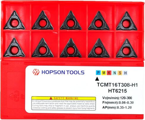 أدوات هوبسون كربيد تحول إدراجات TCMT32.51 Tcmt16t304-PF لإنهاء قطع الفولاذ، TCMT لأدوات تحول المخرطة، 10 قطع. in Kuwait
