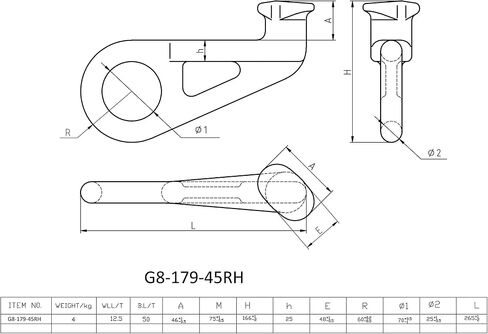 Mytee Products 2 Left & 2 Right 45 Degree G80 SEA Shipping Container Lifting Hook, Shipping, Cargo, Storage, Moving in Saudi Arabia