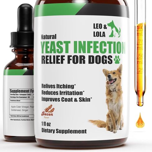 Natural Yeast Infection Treatment for Dogs : Supports Itching Relief, Allergy Relief, Irritation Relief & More : Itch Relief for Dogs : Dog Ear Infection Treatment : Dog Itch Relief : 1 oz in Saudi Arabia
