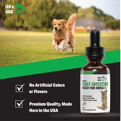 Natural Yeast Infection Treatment for Dogs : Supports Itching Relief, Allergy Relief, Irritation Relief & More : Itch Relief for Dogs : Dog Ear Infection Treatment : Dog Itch Relief : 1 oz in Saudi Arabia