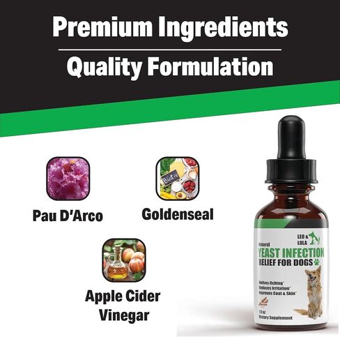 Natural Yeast Infection Treatment for Dogs : Supports Itching Relief, Allergy Relief, Irritation Relief & More : Itch Relief for Dogs : Dog Ear Infection Treatment : Dog Itch Relief : 1 oz in Saudi Arabia