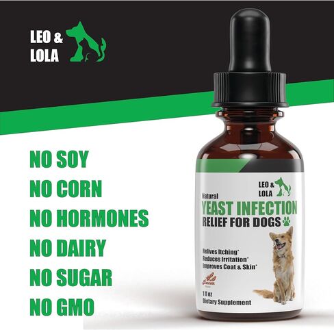 Natural Yeast Infection Treatment for Dogs : Supports Itching Relief, Allergy Relief, Irritation Relief & More : Itch Relief for Dogs : Dog Ear Infection Treatment : Dog Itch Relief : 1 oz in Saudi Arabia