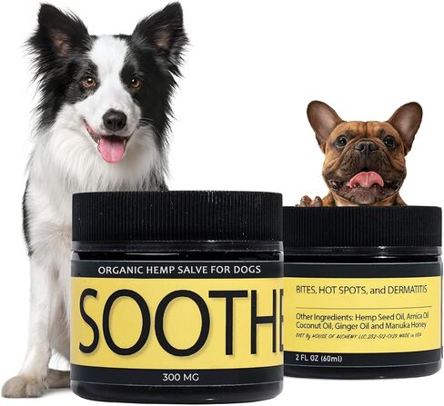 Soothe - Hemp Salve - Dog Allergy & Hot Spot Treatment - Natural Bug Bite Relief to Soothe Itchy Skin - Made with Human-Grade Ingredients for Your Canine in Saudi Arabia