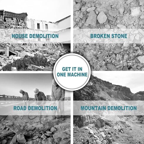 Aoile Demolition Jack Hammer, MAX 1700W Electric Jackhammer Concrete Breaker, 1900 BPM Demolition Hammer Concrete Breaker, Concrete Pavement Breaker Drills Kit in Kuwait