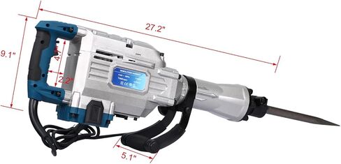Aoile Demolition Jack Hammer, MAX 1700W Electric Jackhammer Concrete Breaker, 1900 BPM Demolition Hammer Concrete Breaker, Concrete Pavement Breaker Drills Kit in Kuwait