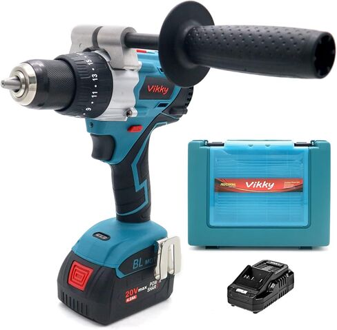 توفر المطرقة/المثقاب/المحرك اللاسلكي 20 فولت من Vikky 3 اختلافات في السرعة، مدعومة بمحرك بدون فرش ولقمة مثقاب مثبتة في مكانها بواسطة ظرف سقاطة عالي التحمل مقاس 1/2 بوصة in Kuwait