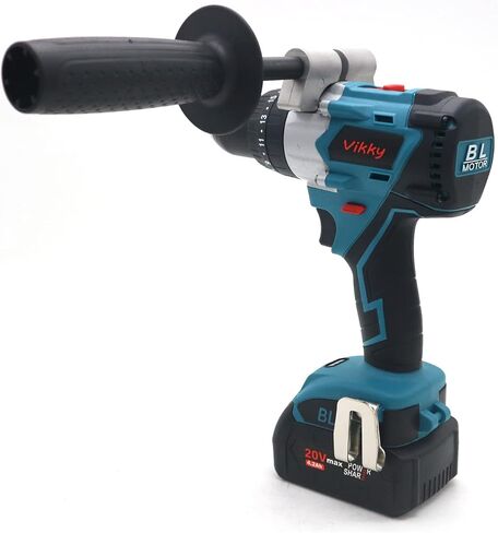 توفر المطرقة/المثقاب/المحرك اللاسلكي 20 فولت من Vikky 3 اختلافات في السرعة، مدعومة بمحرك بدون فرش ولقمة مثقاب مثبتة في مكانها بواسطة ظرف سقاطة عالي التحمل مقاس 1/2 بوصة in Kuwait