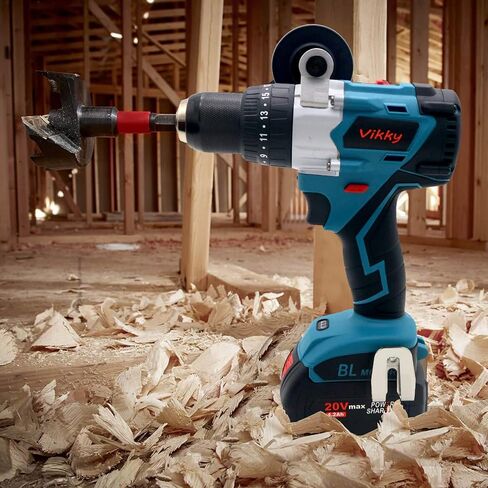 توفر المطرقة/المثقاب/المحرك اللاسلكي 20 فولت من Vikky 3 اختلافات في السرعة، مدعومة بمحرك بدون فرش ولقمة مثقاب مثبتة في مكانها بواسطة ظرف سقاطة عالي التحمل مقاس 1/2 بوصة in Kuwait