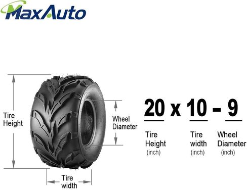 MaxAuto 22x7-11 Sport ATV Tires 22x7x11 Quad Tires Compatible with Honda Recon 250 Suzuki Ozark 250,6 PR Tubeless All Terrain UTV Tires, 2 Pack in Kuwait