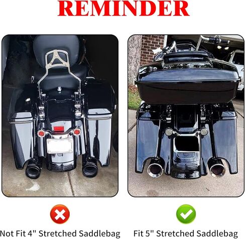 بطانات سرج الدراجة النارية من HCmotorku مقاس 5 بوصات تناسب حقيبة Harley Touring Road King Road Glide Street Glide Electra Glide 2014-2023 (خيط أبيض) in Saudi Arabia