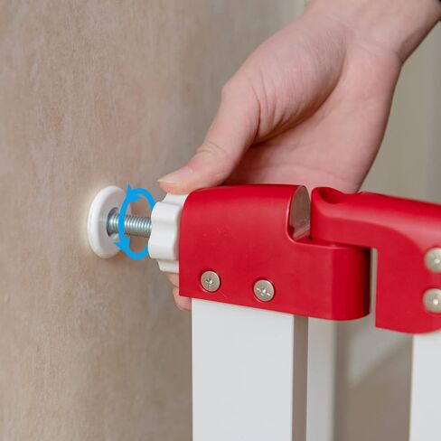 بوابة كلب طويلة للغاية للسلالم والمدخل، بوابة معدنية طويلة آمنة للحيوانات الأليفة بطول 28 بوصة - 47 بوصة مع باب، بدون حفر ضغط قابل للتعديل من خلال بوابات الكلاب من LAZYLAND (36.5 بوصة × 1 بوصة × 30 بوصة أبيض) in Kuwait