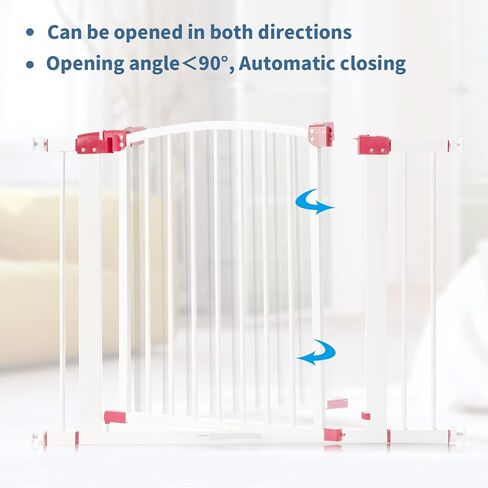 بوابة كلب طويلة للغاية للسلالم والمدخل، بوابة معدنية طويلة آمنة للحيوانات الأليفة بطول 28 بوصة - 47 بوصة مع باب، بدون حفر ضغط قابل للتعديل من خلال بوابات الكلاب من LAZYLAND (36.5 بوصة × 1 بوصة × 30 بوصة أبيض) in Kuwait