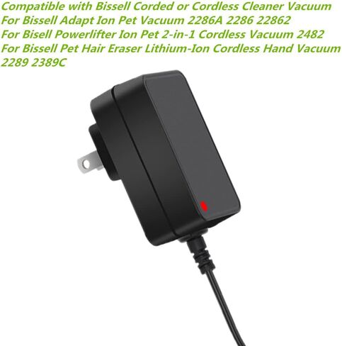 شاحن Sigely متوافق مع مكنسة Bissell Adapt Ion Pet 2286 2286A 2482 22862 2389 2389C لمنظفات عصا Powerlifter Ion Stick 2 في 1 شاحن مكنسة لاسلكي 1616326 1627037 in Kuwait
