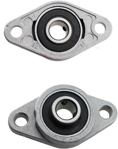TAODAN 4PCS 8MM/0.31 Inch Bore Silver Zinc Alloy Base Flange Bearing Self Aligning KFL08 for Machinery Power Mining and Metallurgy in Saudi Arabia