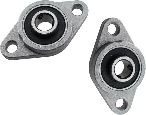 TAODAN 4PCS 8MM/0.31 Inch Bore Silver Zinc Alloy Base Flange Bearing Self Aligning KFL08 for Machinery Power Mining and Metallurgy in Saudi Arabia