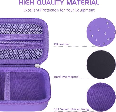 حقيبة حمل صلبة باللون الأرجواني من Staiko لحيوانك الأليف الإلكتروني الافتراضي من Bitzee، وكاميرا رقمية فورية، وملحقات رقمية، ومنظم سماعات أذن كابل إلكتروني صغير، والقرص الصلب in Kuwait