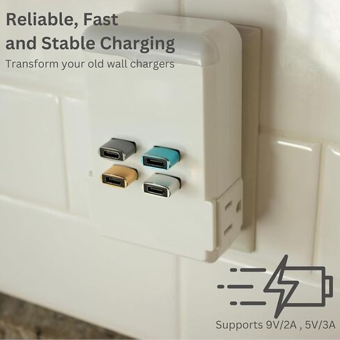 محول شاحن pTINKS USB من النوع C أنثى إلى USB A ذكر لهاتف iPhone 15/Pro/Pro Max/Plus/14/13/12، XS/XR/X، سلسلة الساعات. آيباد، سامسونج (وردي) in Kuwait