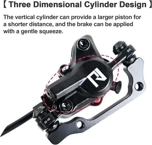 ROADNADO Hydraulic Disc Brakes Set for Mountain Bike Bicycle MTB Aluminum Alloy Oil Brake Set 160mm Front 800mm Rear 1400mm Hydraulic Brake Set for Universal in Saudi Arabia