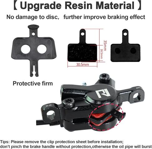 ROADNADO Hydraulic Disc Brakes Set for Mountain Bike Bicycle MTB Aluminum Alloy Oil Brake Set 160mm Front 800mm Rear 1400mm Hydraulic Brake Set for Universal in Saudi Arabia