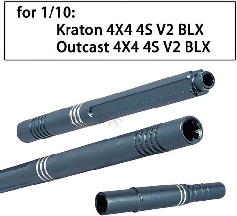 عمود منزلق مركزي من الألومنيوم، عمود محرك مركزي CVD، جزء ترقيات لـ 1/10 KRATON&Outcast 4X4 4S V2 BLX، يستبدل ARA311065 (تيتانيوم) in Saudi Arabia