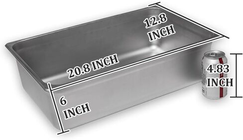 طاولة بخار لتسخين الطعام من الفولاذ المقاوم للصدأ من الدرجة التجارية SYBO من الفولاذ المقاوم للصدأ Bain Marie لتقديم الطعام والمطاعم، جيدة لخوادم البوفيه وتدفئة الحفلات، 3 أقسام مع صنبور، فضي in Kuwait