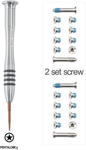 GODSHARK مجموعتان من البراغي البديلة مع مفك براغي لجهاز MacBook Air 11 بوصة A1370 A1465 2010-2017، غطاء سفلي Unibody P5 Pentalobe مجموعة أدوات إصلاح بديلة للكمبيوتر المحمول والكمبيوتر المحمول in Kuwait