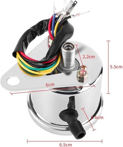 KIMISS Universal Motorcycle Speedometer, 12V LED Motorcycle Odometer Speedometer Gauge Signal Dual Digital Display KM/H(Silver) in Saudi Arabia