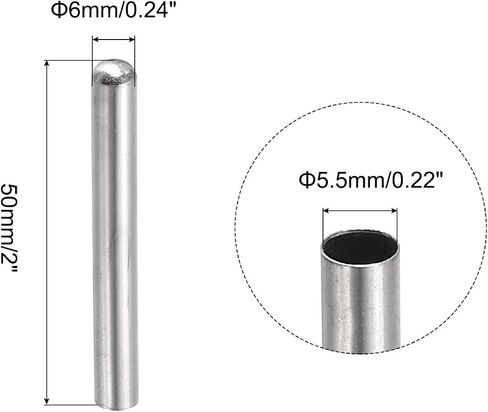 PATIKIL Thermowell أنبوب الغمر جيدًا 7/32 "ID 1/4" OD 2 "الفولاذ المقاوم للصدأ 304 لمقياس حرارة تخمير Thermowell بدون لحام 2 قطعة in Saudi Arabia