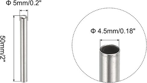 PATIKIL Thermowell الأنابيب الغمر جيدا 4.5 مللي متر ID 5 مللي متر OD 50 مللي متر الفولاذ المقاوم للصدأ 304 ل Wedless Thermowell تخمير ميزان الحرارة 2 قطعة in Saudi Arabia