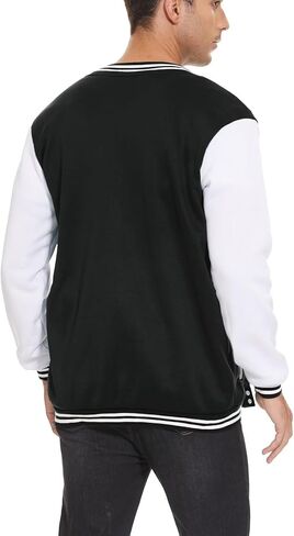 ACEFAST INC Men's Varsity Baseball Jacket Casual Letterman Bomber Jacket Windbreaker Lightweight Jacket in Saudi Arabia