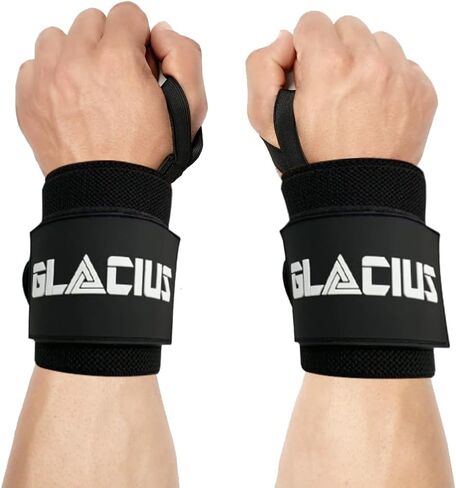 GL A CIUS Premium 18" Inches Wrist Straps for Weightlifting | Unisex Wrist Support for Weightlifting | Gym Straps with Heavy Duty Thumb Loop | Adjustable, Durable, Comfortable, Secure, and Stylish in Saudi Arabia