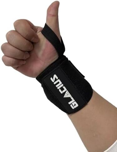 GL A CIUS Premium 18" Inches Wrist Straps for Weightlifting | Unisex Wrist Support for Weightlifting | Gym Straps with Heavy Duty Thumb Loop | Adjustable, Durable, Comfortable, Secure, and Stylish in Saudi Arabia