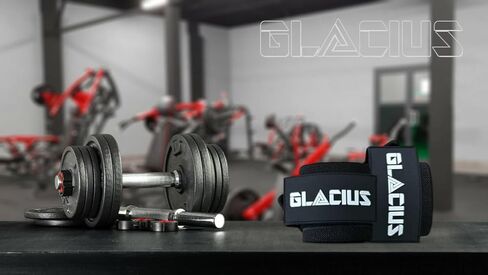GL A CIUS Premium 18" Inches Wrist Straps for Weightlifting | Unisex Wrist Support for Weightlifting | Gym Straps with Heavy Duty Thumb Loop | Adjustable, Durable, Comfortable, Secure, and Stylish in Saudi Arabia