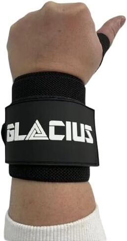 GL A CIUS Premium 18" Inches Wrist Straps for Weightlifting | Unisex Wrist Support for Weightlifting | Gym Straps with Heavy Duty Thumb Loop | Adjustable, Durable, Comfortable, Secure, and Stylish in Saudi Arabia